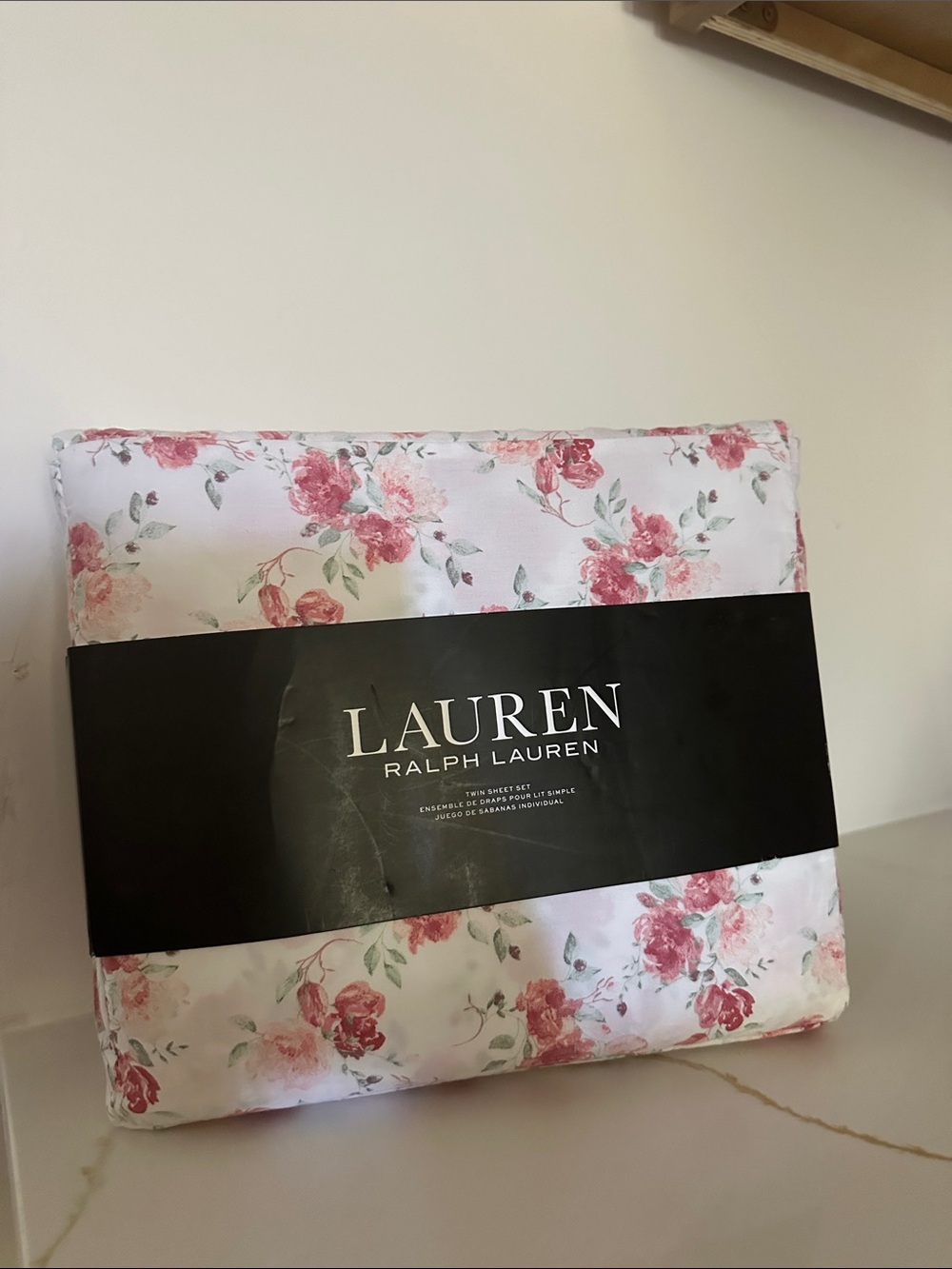 Ralph Lauren twin Sheet Set Floral Country Rose 100% Cotton NEW